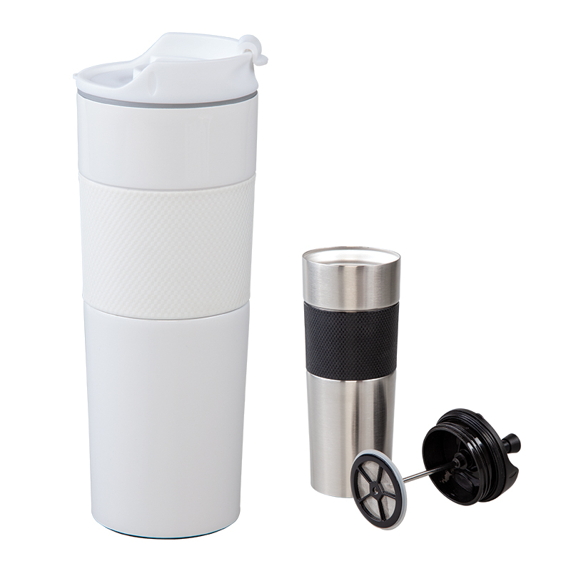 Promosyon French Press Çelik Termos / 450 Ml