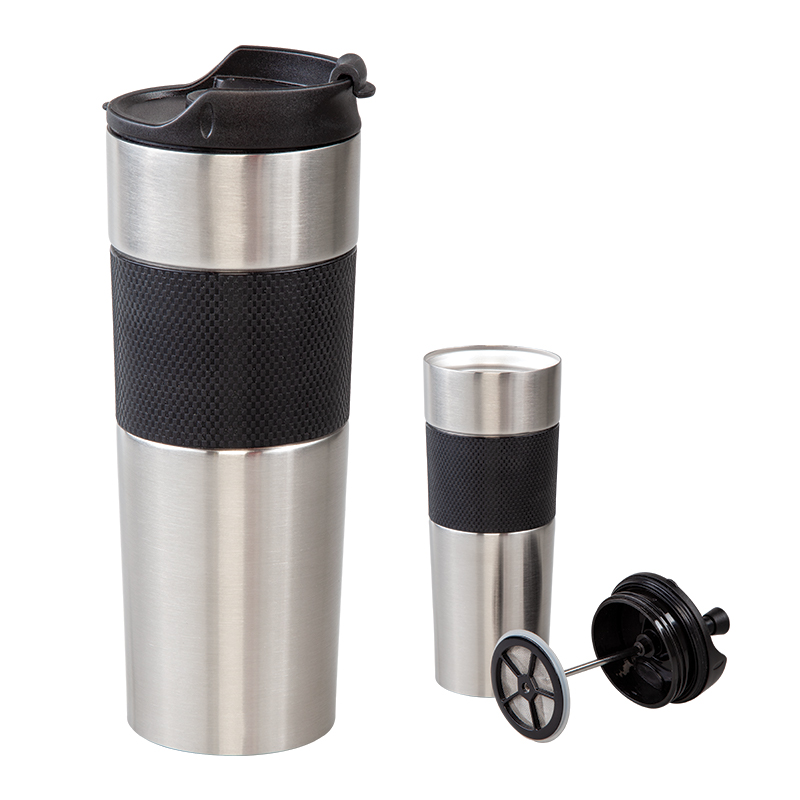 Promosyon French Press Çelik Termos / 450 Ml